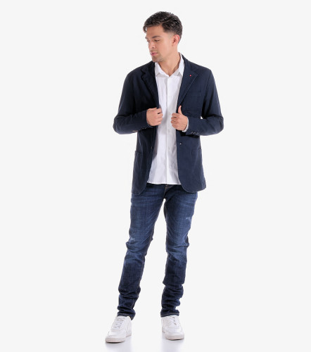 Blazer Para Hombre En Drill Unicolor UnserAZ