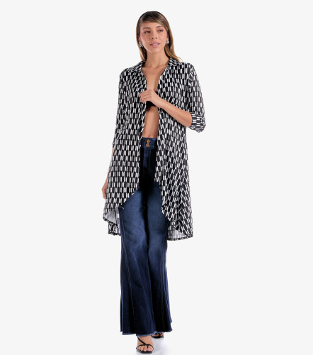 Cardigan Estampado Para Mujer Roma DerekNG