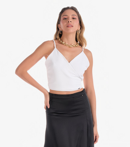 Blusa Para Mujer Cruzada Unicolor Julieta DerekAR