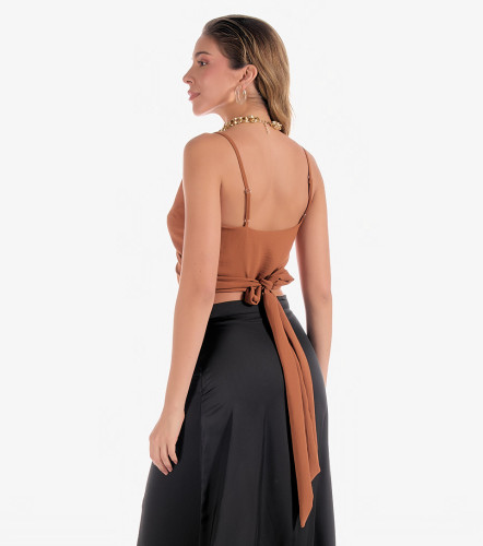 Blusa Para Mujer Cruzada Unicolor Julieta DerekCF