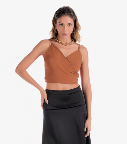Blusa Para Mujer Cruzada Unicolor Julieta DerekCF