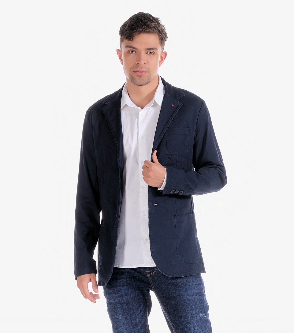 Blazer Para Hombre En Drill Unicolor UnserAZ