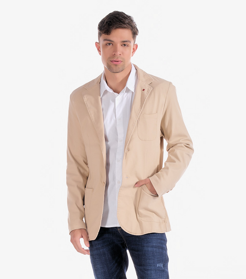 Blazer Para Hombre En Drill Unicolor UnserKQ