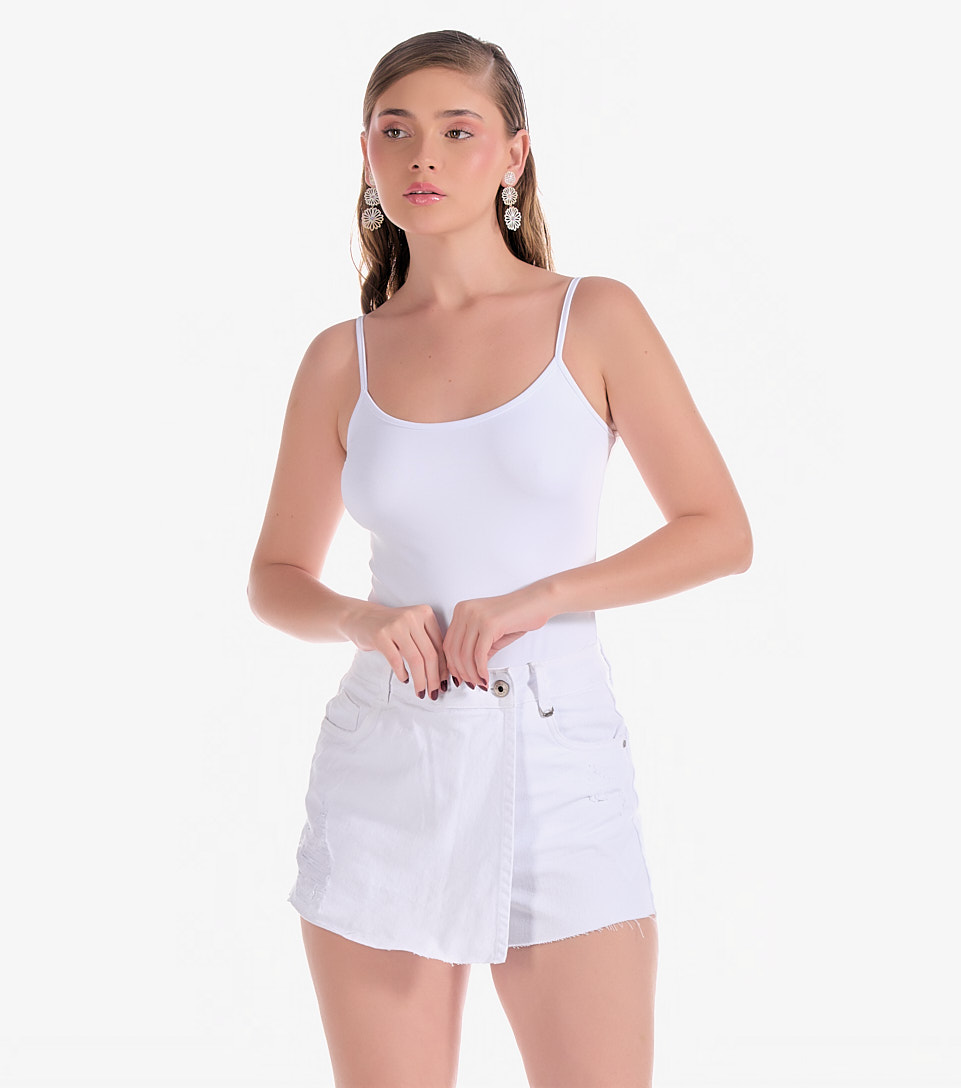 Blusa Para Mujer Basica De Tiras Unicolor Alexa Derek 833207 BL