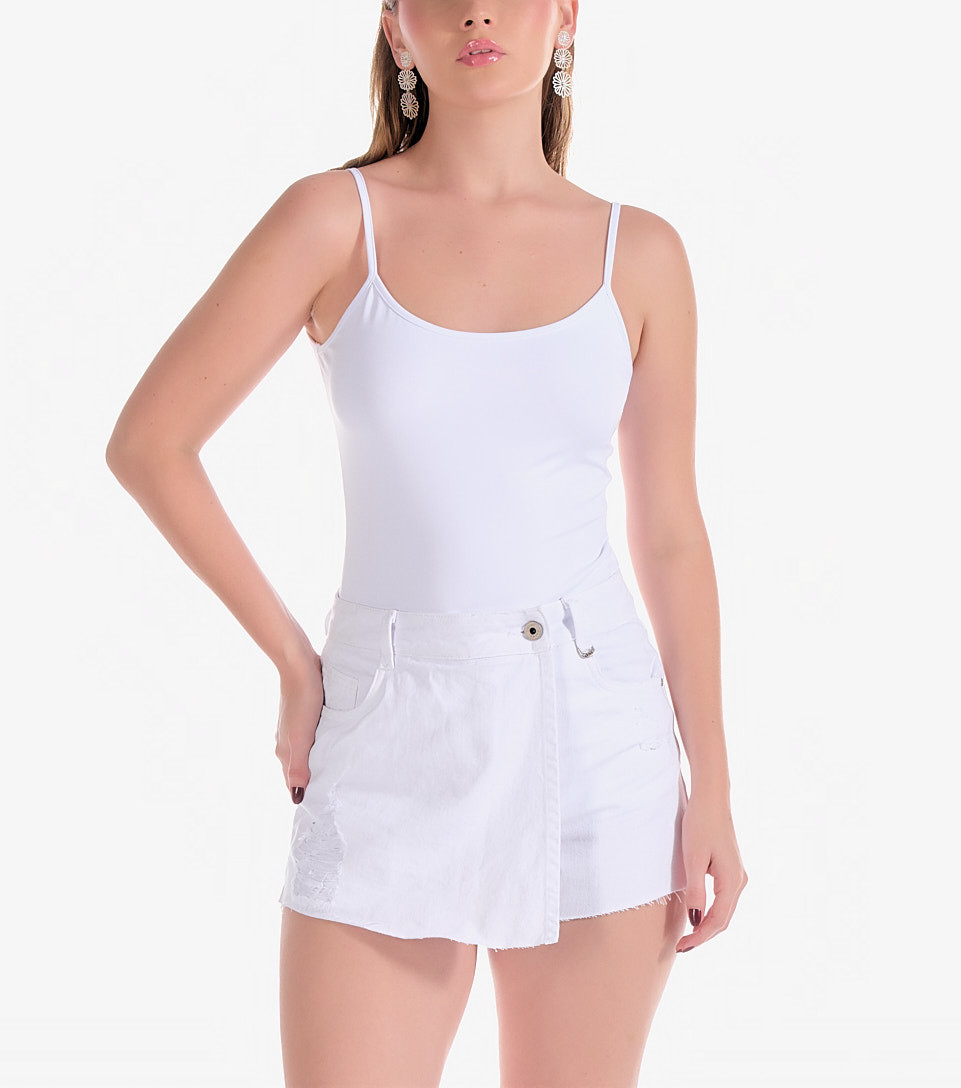 Blusa Para Mujer Basica De Tiras Unicolor Alexa Derek 833207 BL