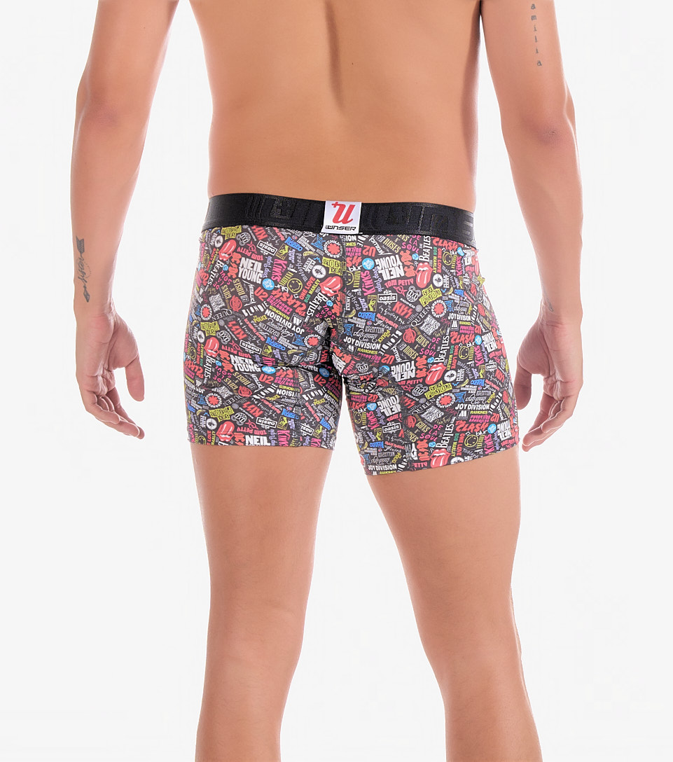 Boxer Para Hombre Bipack Combinado Con Elastico Marcado Texto Unser 832950 NG