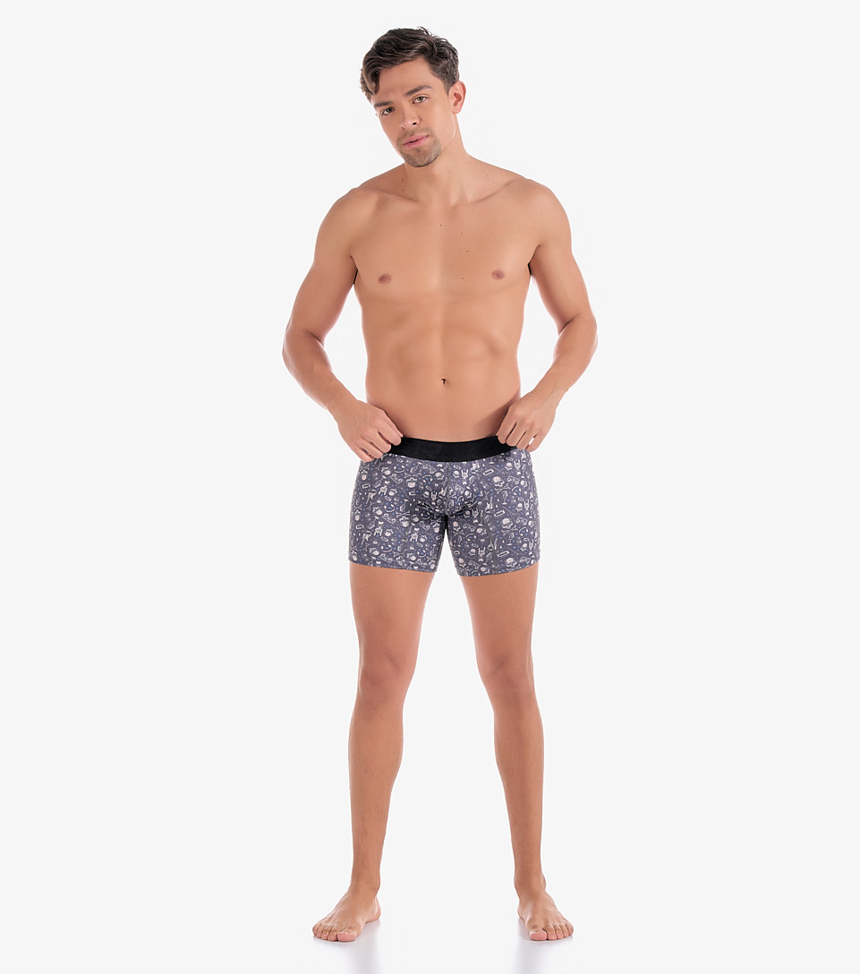 Boxer Para Hombre Bipack Combinado Con Elastico Marcado Texto Unser 832942 CU