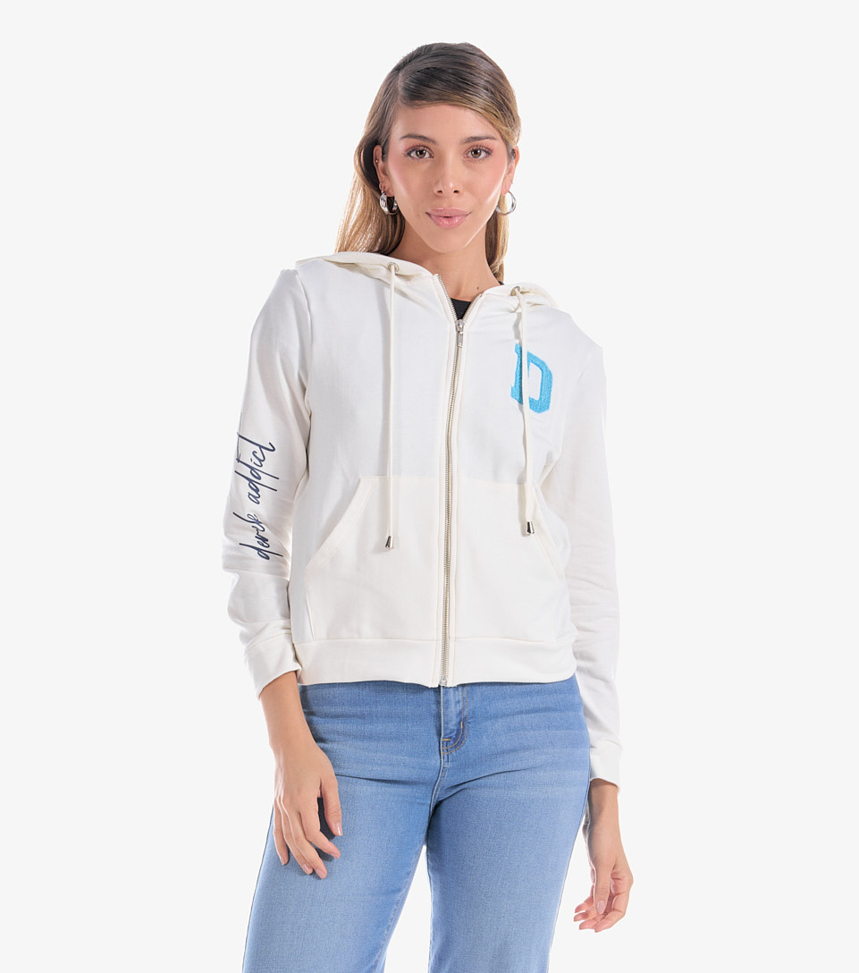 Buzo para mujer con cremallera y aplique delilah derek 832551