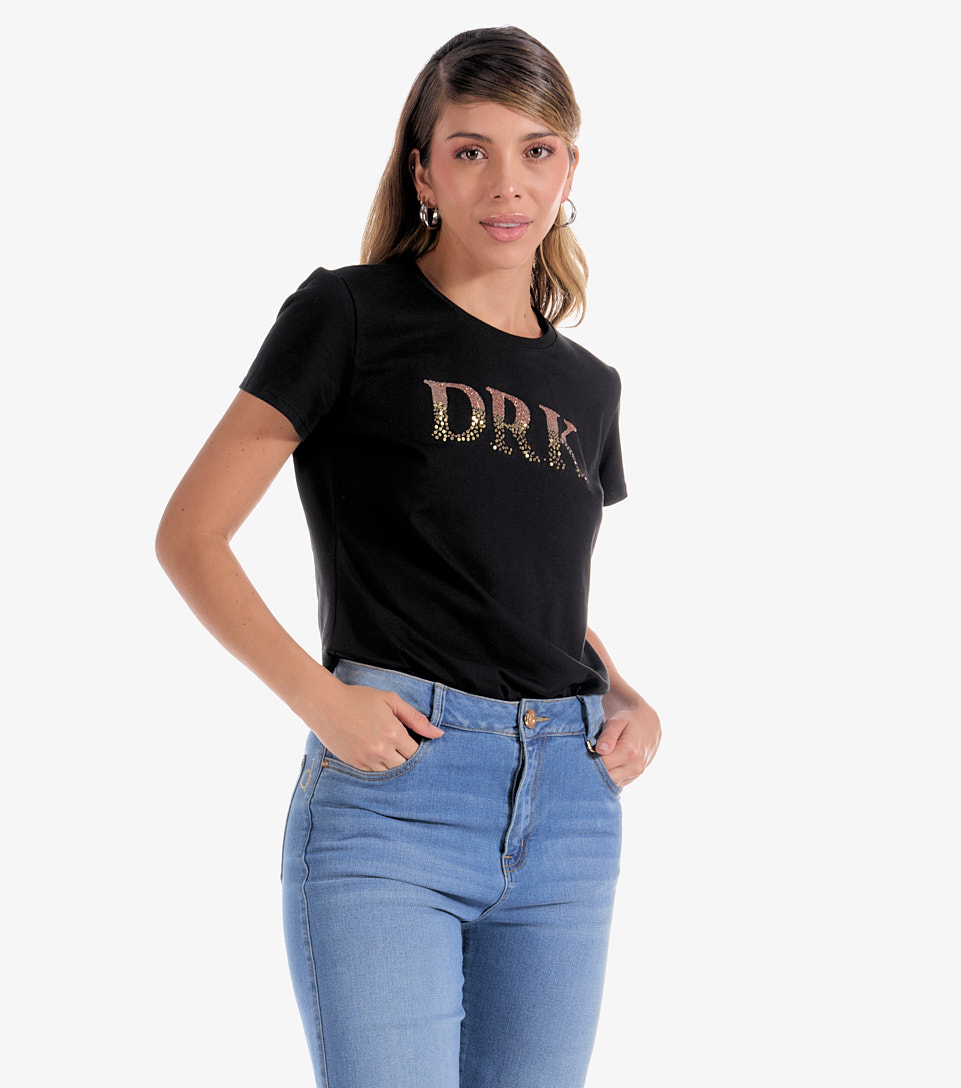 Camiseta Para Mujer Unicolor Manga Corta DerekNG