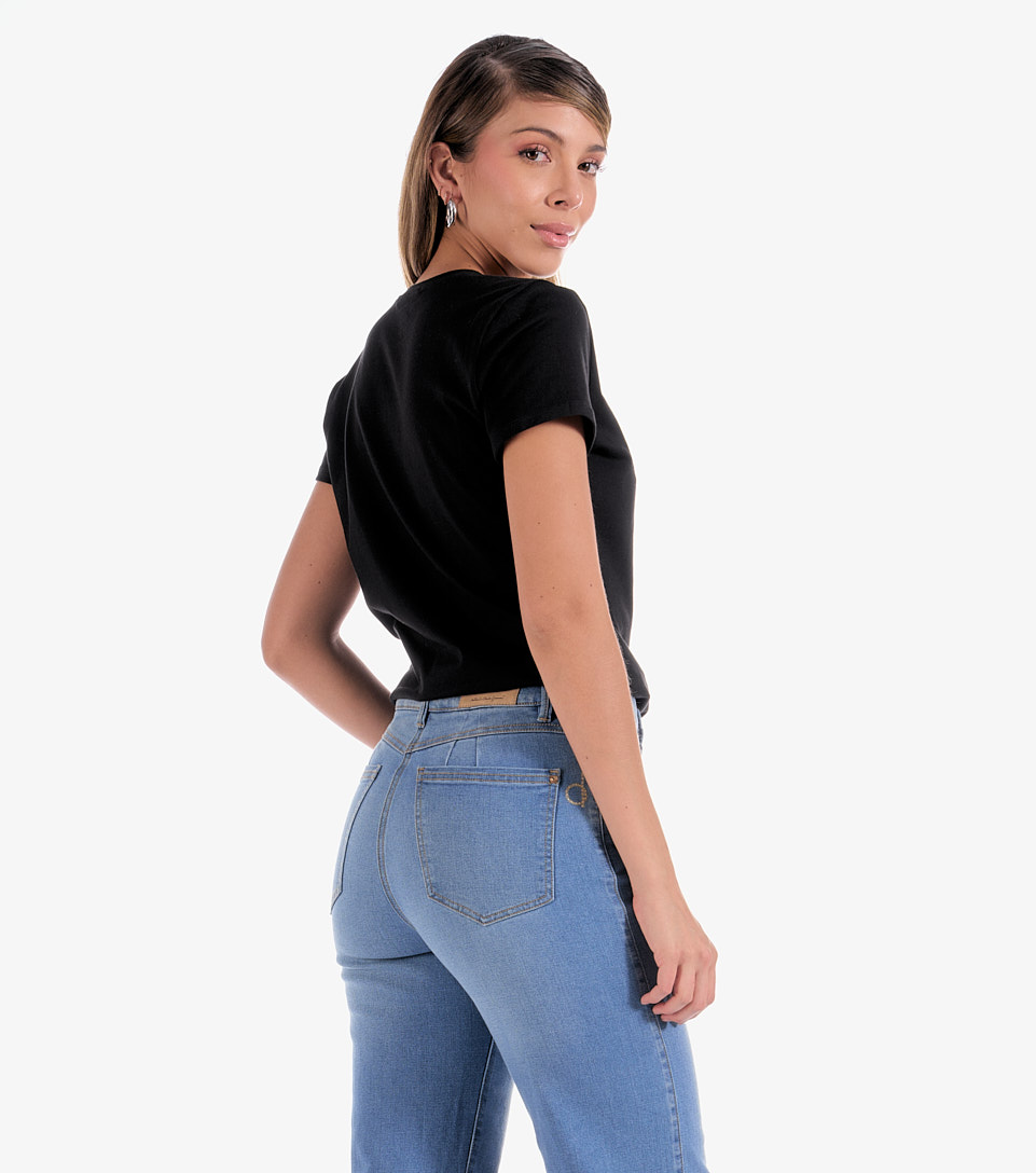 Camiseta Para Mujer Unicolor Manga Corta Derek 832367 AR