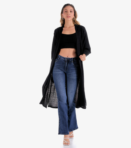 Cardigan Para Mujer Tejido Unicolor Eva DerekNG