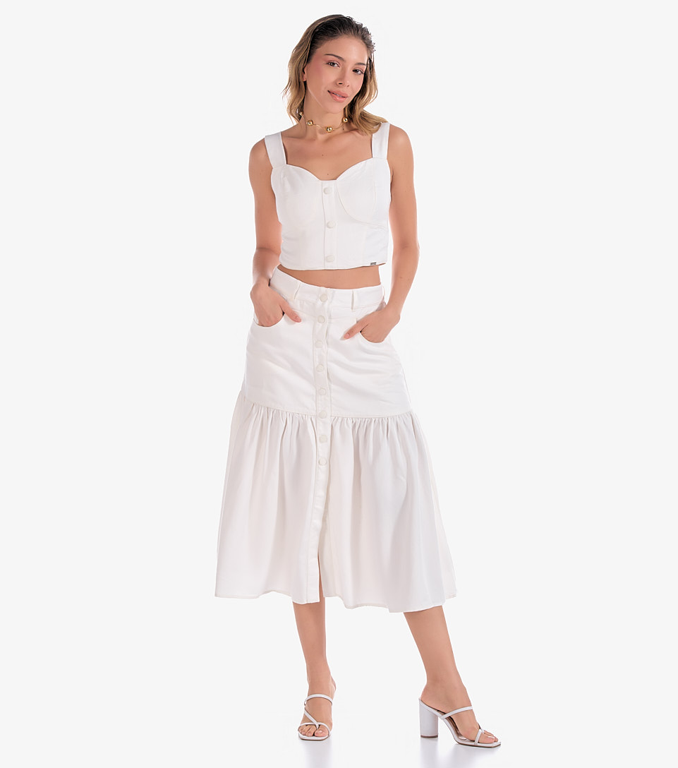 Conjunto para mujer blusa y falda en tencel mariale derek 832783