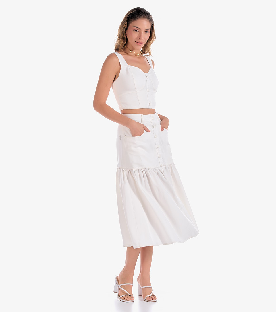 Conjunto Para Mujer Blusa Y Falda En Tencel Mariale Derek 832783 AR