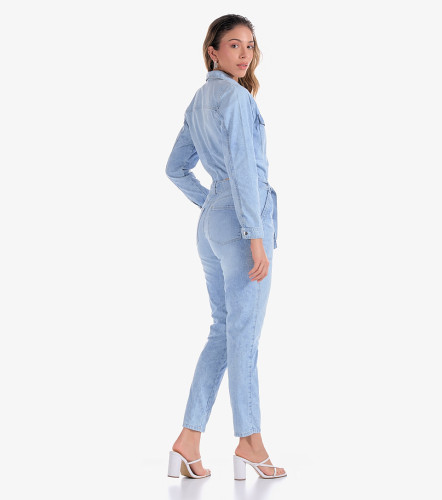 Enterizo Para Mujer Pantalon En Indigo Con Proceso Shannon DerekAZ