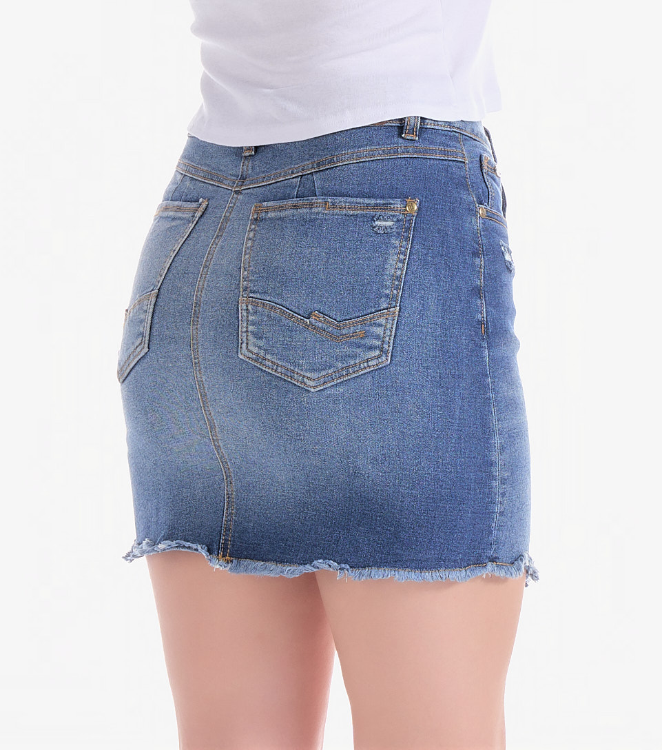 Falda Para Mujer Corta En Indigo Con Proceso Oscuro Unser 830929 AZ