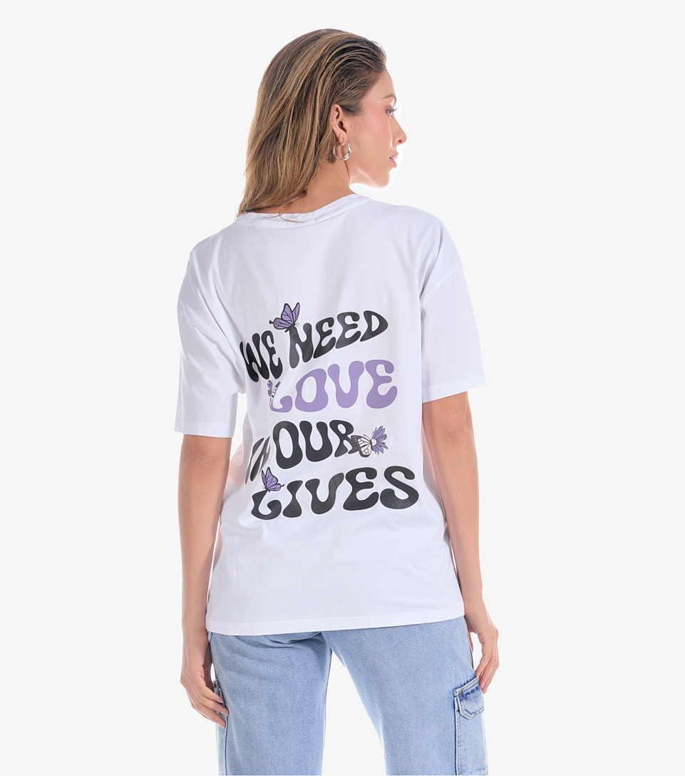 Mari Pau T Shirt Oversized Estampada Typer 832219 MR