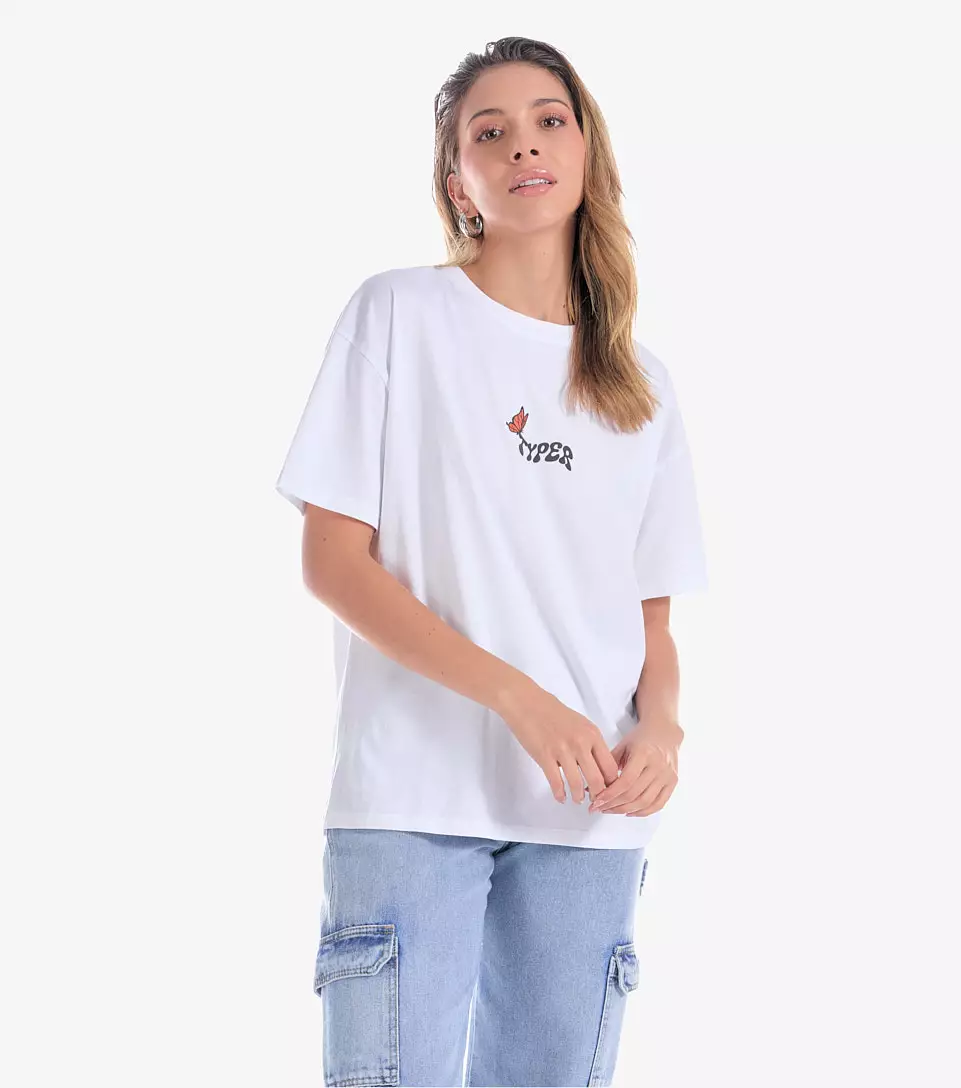 Mari Pau T Shirt Oversized Estampada TyperNJ