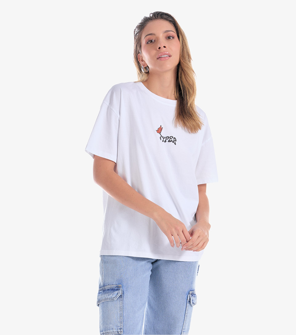 Mari Pau T Shirt Oversized Estampada Typer 832219 