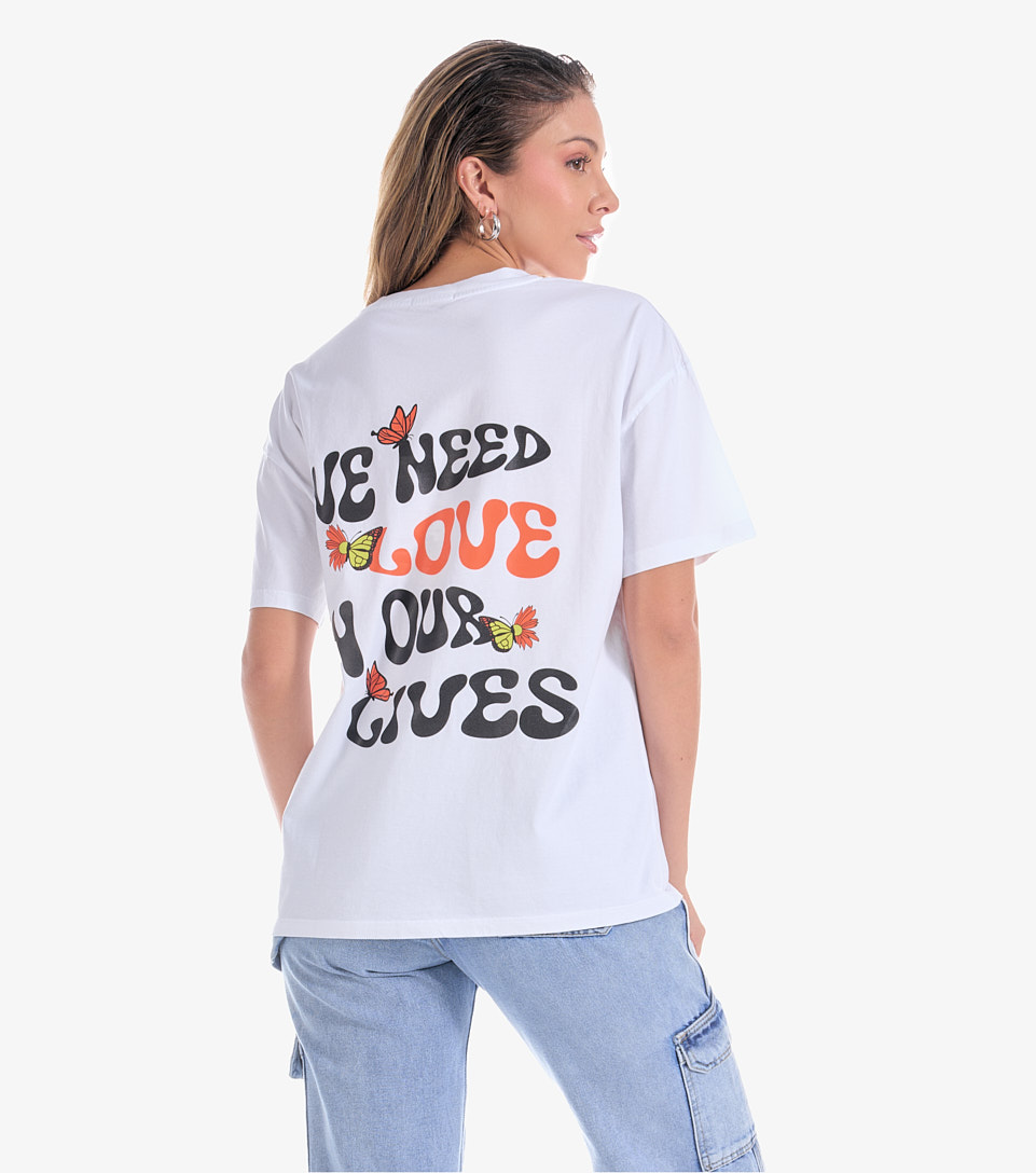 Mari Pau T Shirt Oversized Estampada Typer 832219 