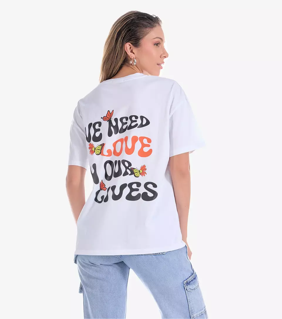 Mari Pau T Shirt Oversized Estampada TyperNJ