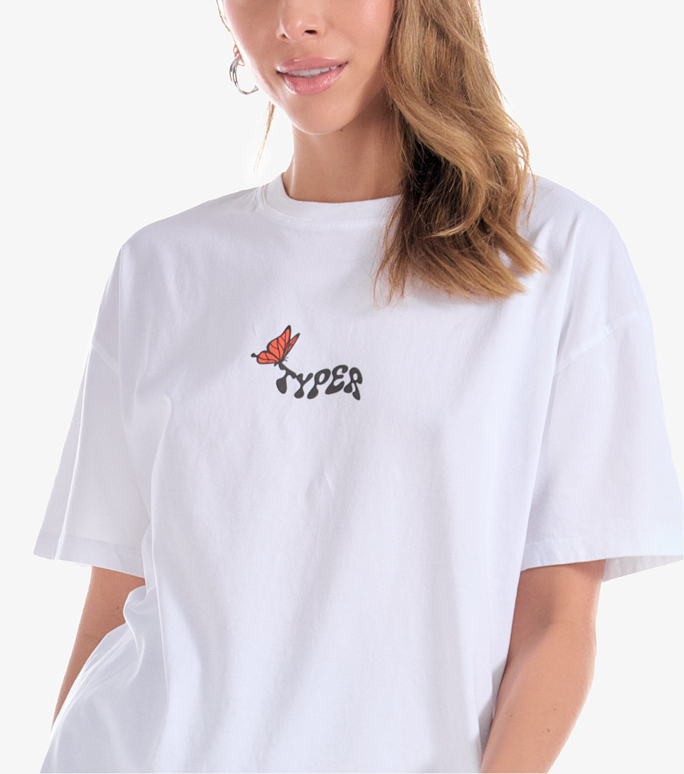 Mari Pau T Shirt Oversized Estampada Typer 832219 