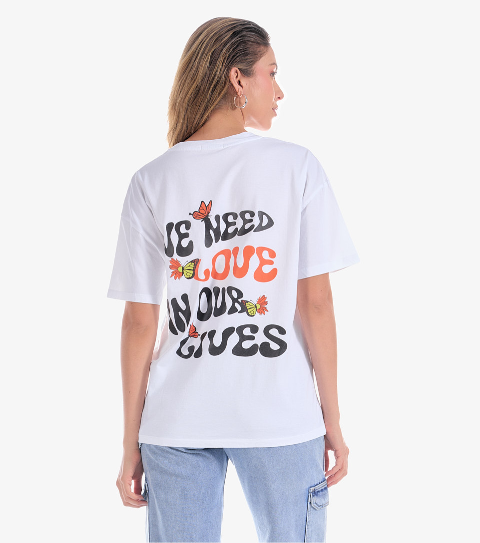 Mari Pau T Shirt Oversized Estampada Typer 832219 