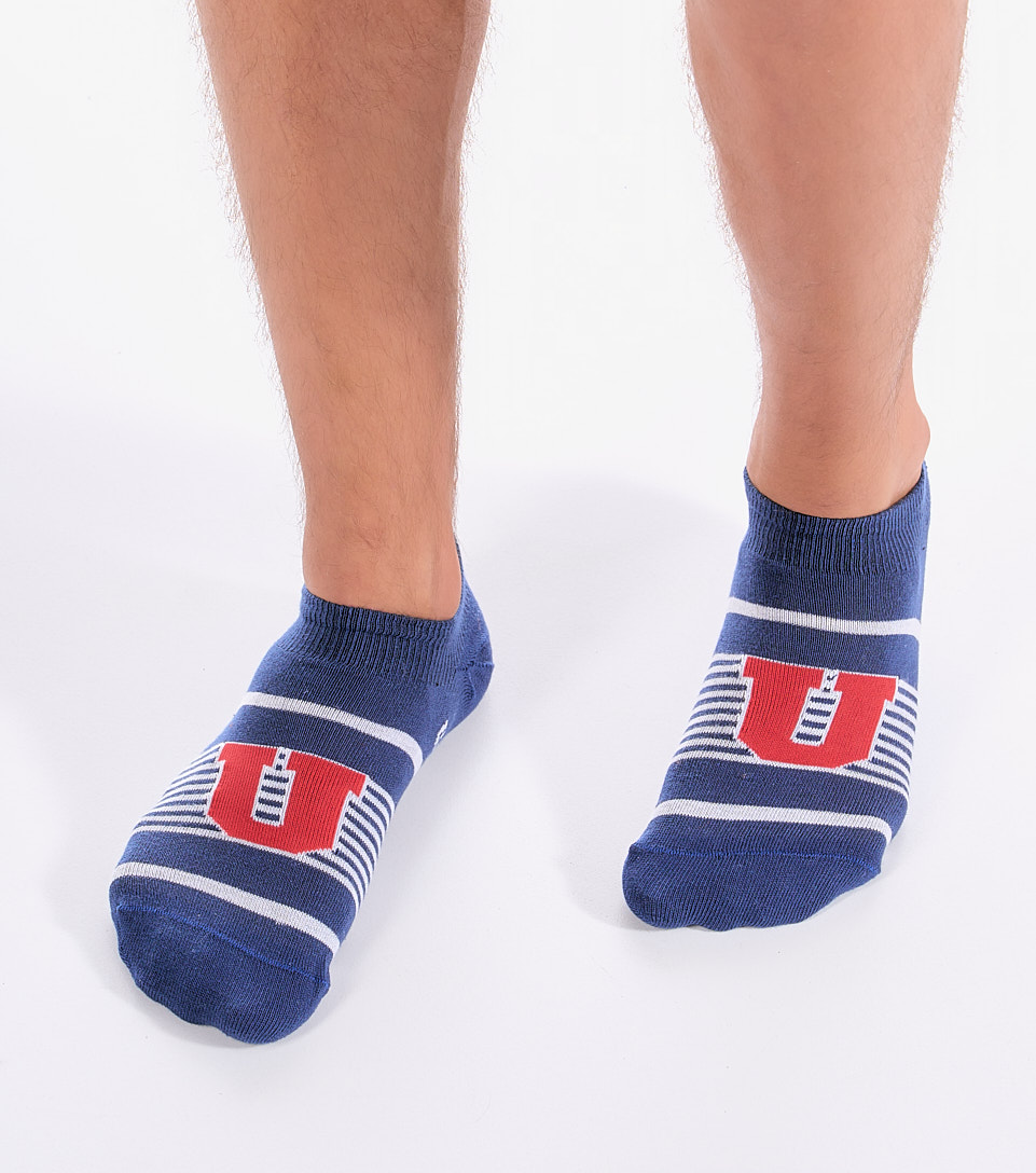 Media Para Hombre Bipack Invisible Combinada A Rayas Con Texto Unser 832961 CU
