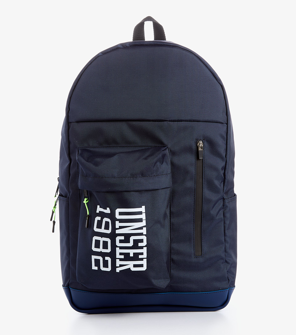 Morral Para Hombre Unicolor Con Bolsillos Y Texto UnserAZ