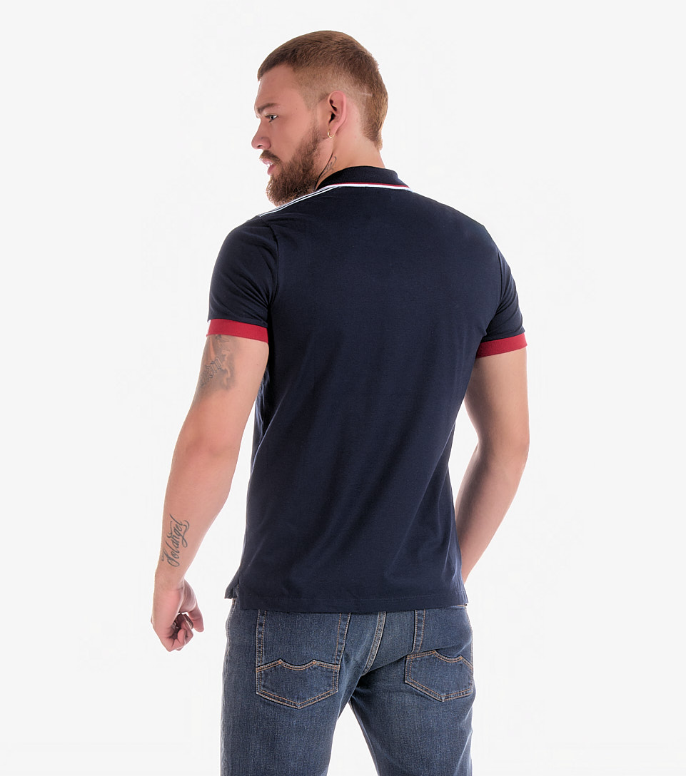 Polo Para Hombre Molderia Slim Combinado Con Estampado Unser 833159 AZ