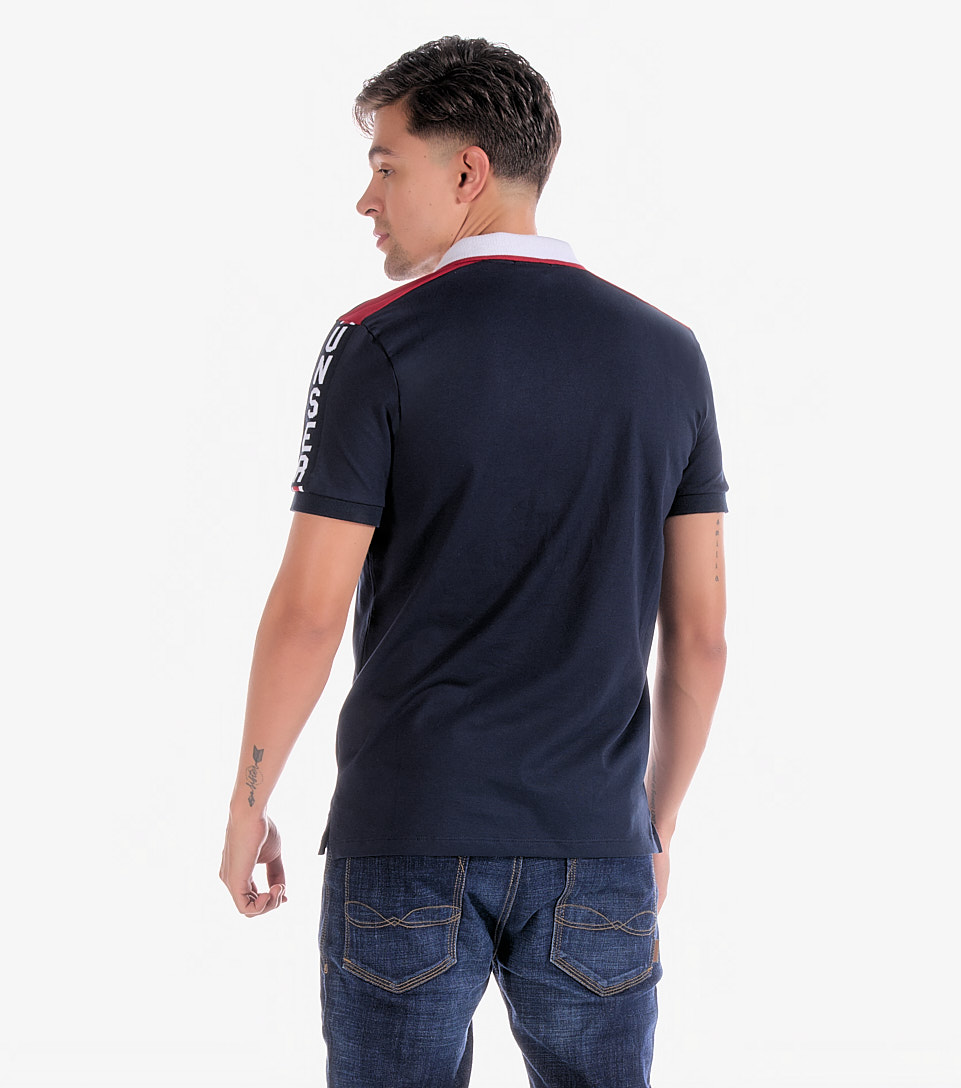 Polo Para Hombre Molderia Slim Combinado Con Estampado Unser 833160 AZ