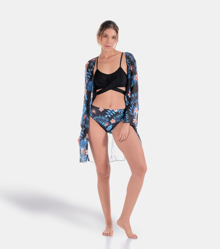 Set Traje De Bano Y Cardigan Estampado DerekAZ