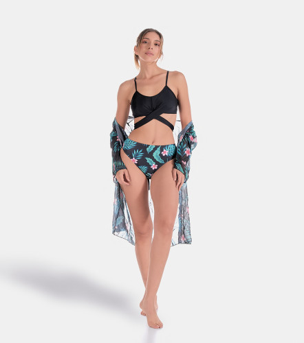 Set Traje De Bano Y Cardigan Estampado DerekVD