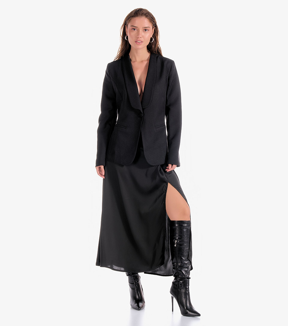 Blazer Para Mujer Mia Con Bolsillos Unicolor Derek 833506 NG