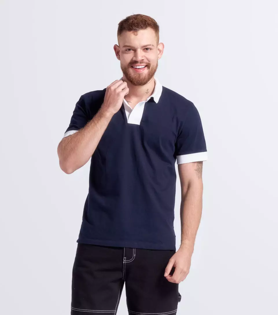 Lucas Polo Con Cuellos Y Punos Combinados TyperAV