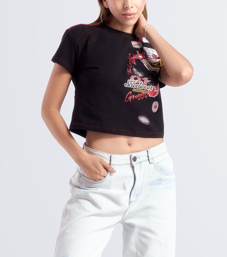 Ava Regular T Shirt Femenina Groggy 833802 NG