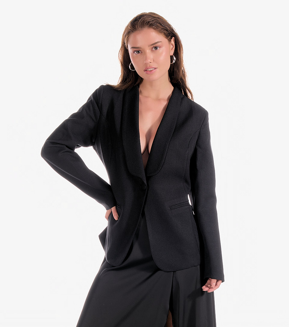 Blazer Para Mujer Mia Con Bolsillos Unicolor DerekNG