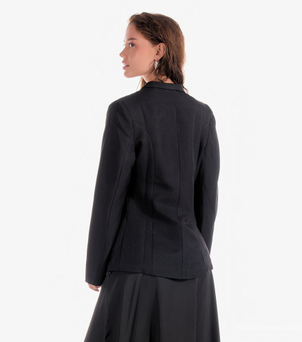 Blazer Para Mujer Mia Con Bolsillos Unicolor DerekNG