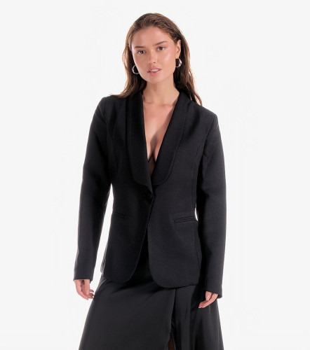 Blazer Para Mujer Mia Con Bolsillos Unicolor DerekNG