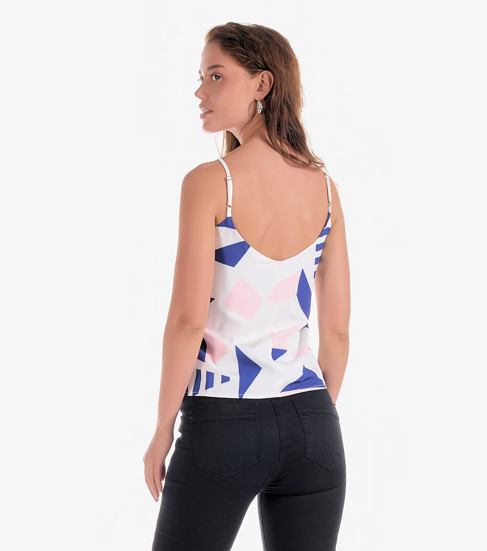 Blusa De Tiras Estamapada Para Mujer Derek 828033 AZ