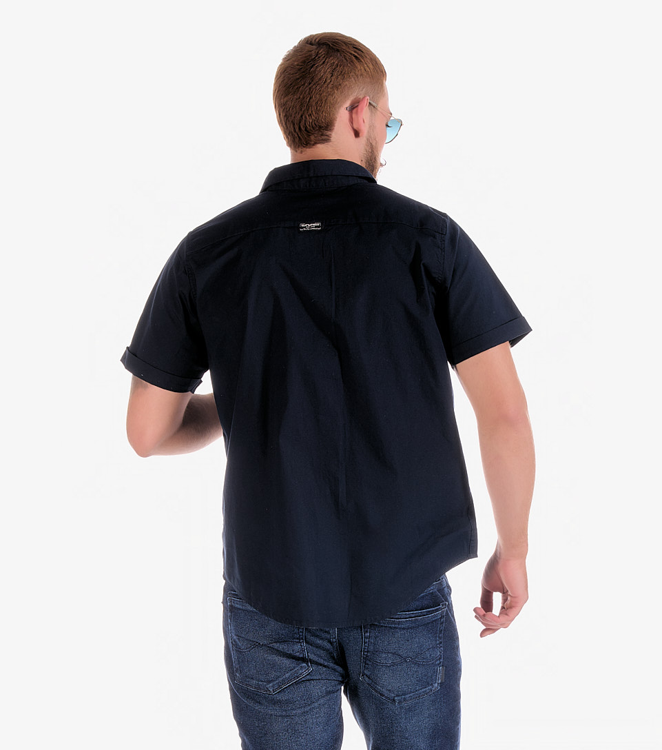 Camisa Para Hombre Comfort Unicolor Manga Corta Unser 833208 AZ