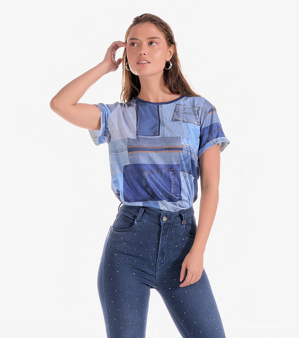 camisetas unicolor para mujer - Main Image