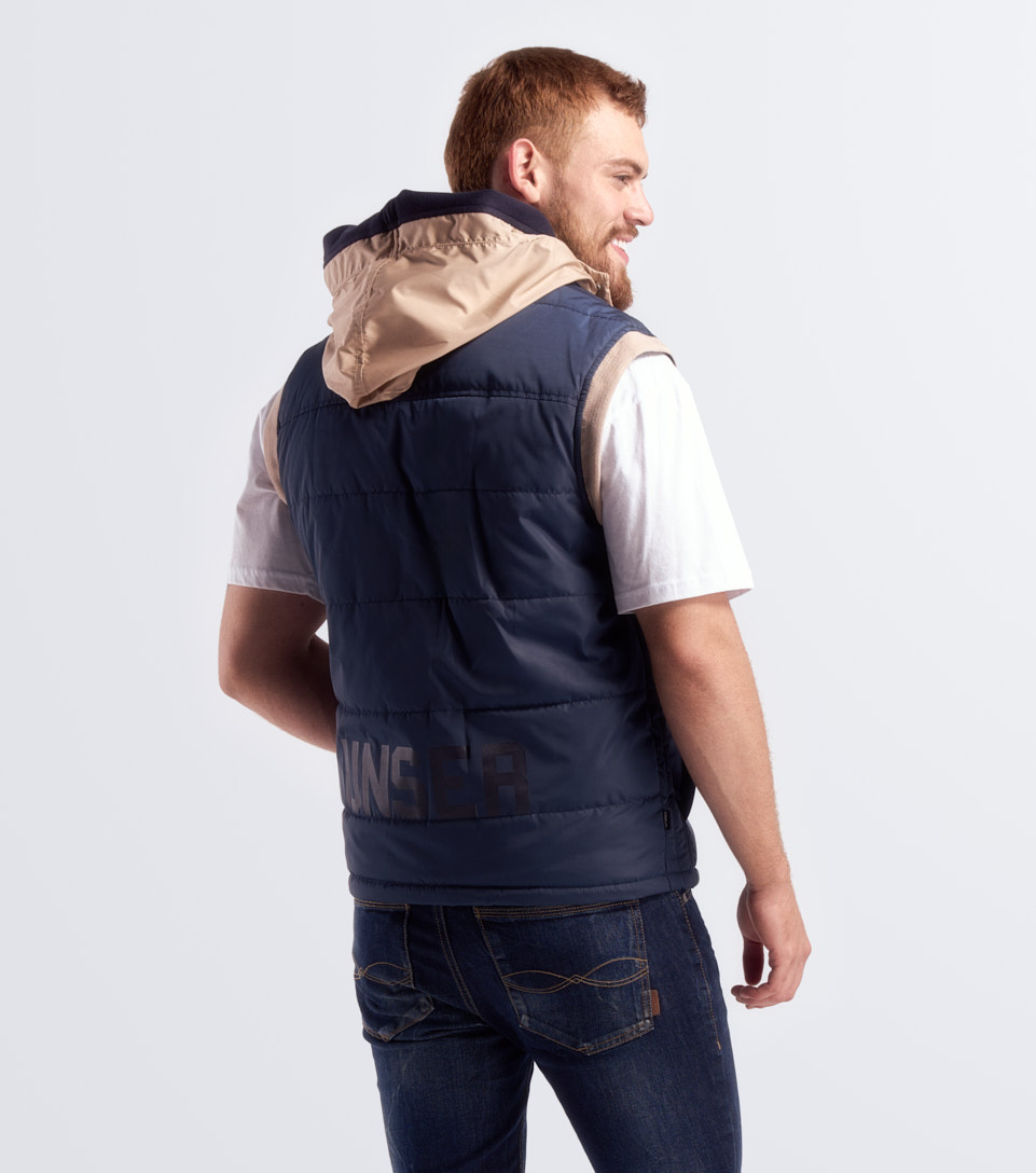 Chaleco Para Hombre Abullonado Con Capota Removible Unser 833158 AZ