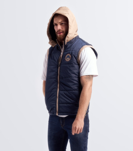 Chaleco Para Hombre Abullonado Con Capota Removible UnserAZ