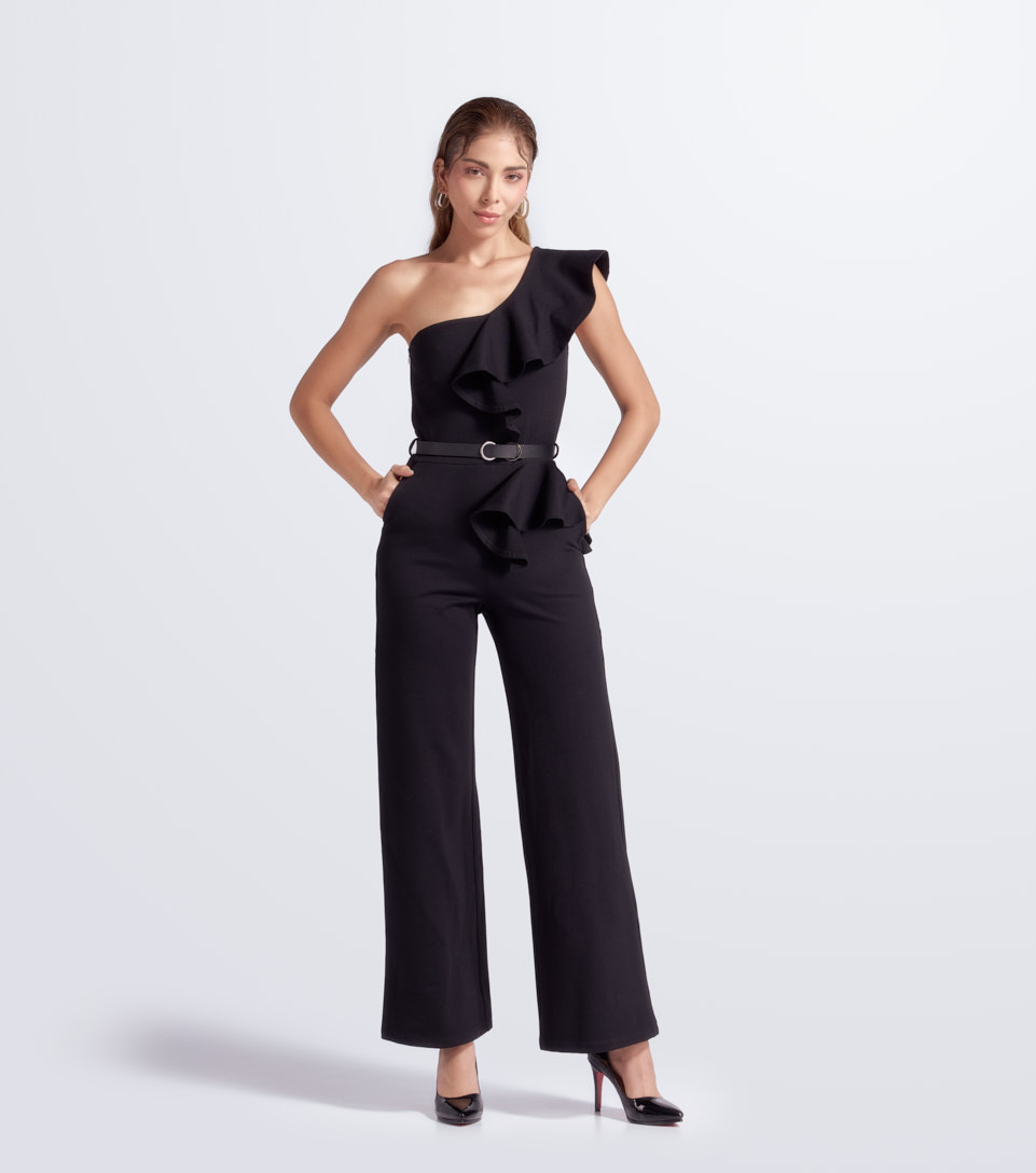Enterizo Para Mujer Unicolor Medio Hombro Con Bolero Derek 828144 NG