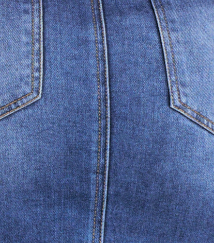 Falda Corta Para Mujer En Indigo Steffi DerekAZ