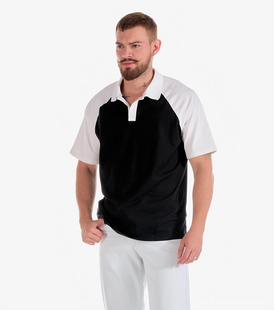 James Polo Manga Rangla Oversize TyperNG
