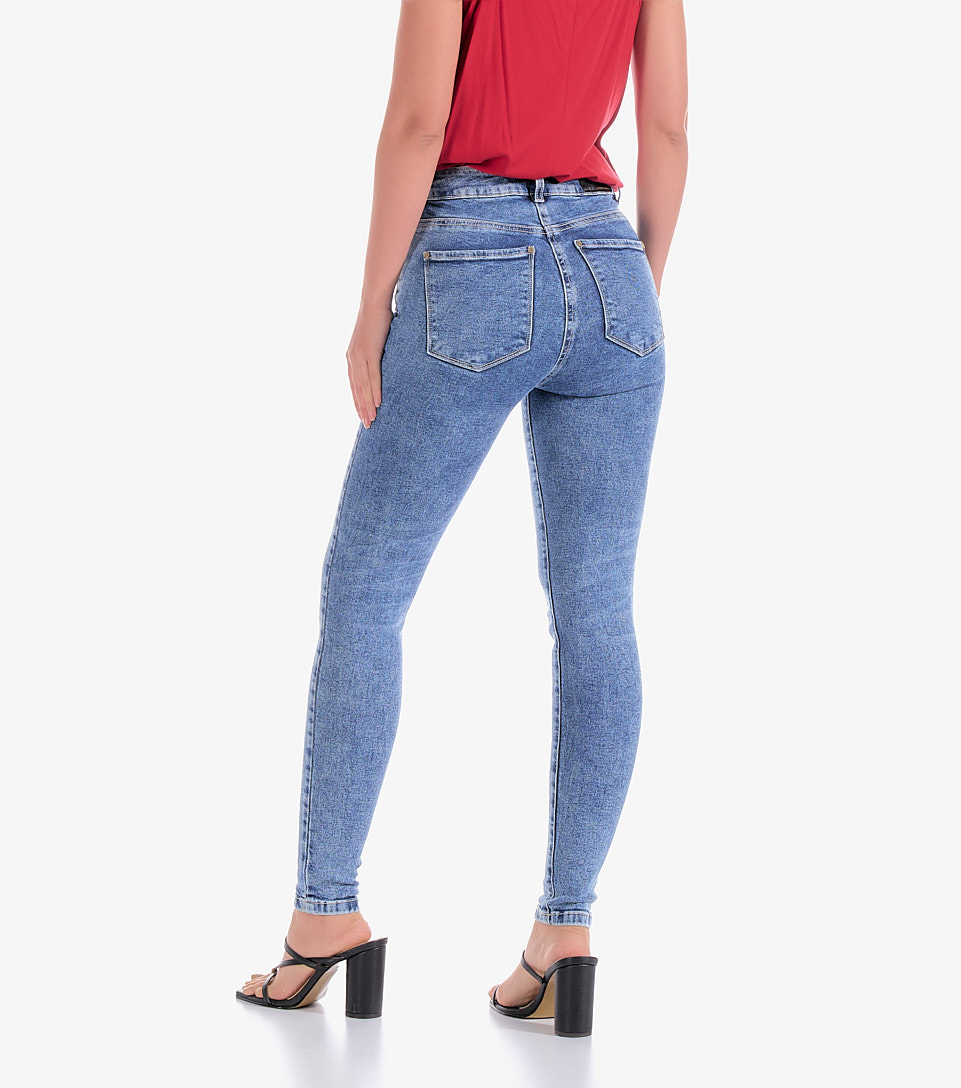 Jean Para Mujer Skinny Con Proceso Barcelona Paulina Derek 831022 AZ