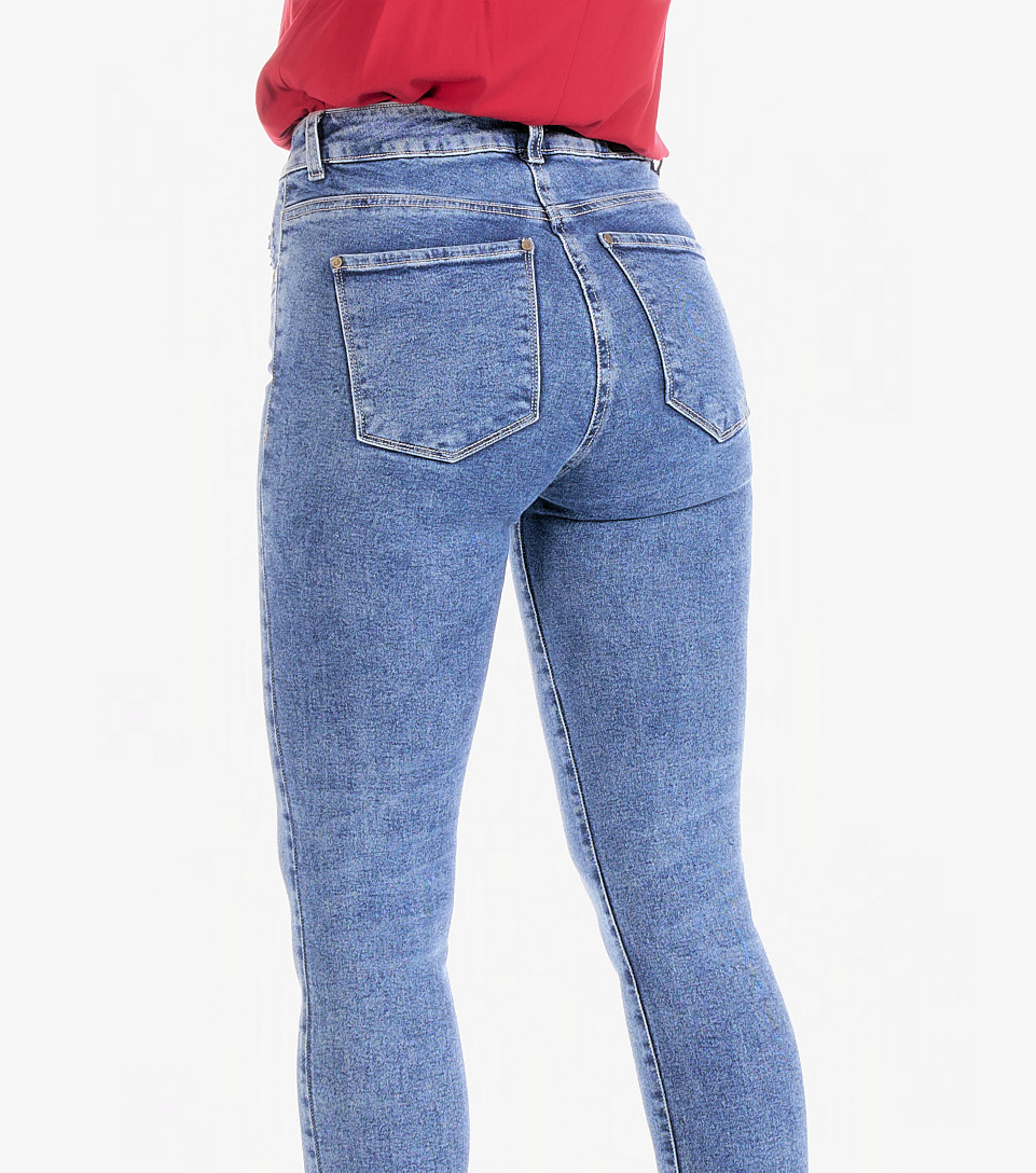 Jean Para Mujer Skinny Con Proceso Barcelona Paulina Derek 831022 AZ