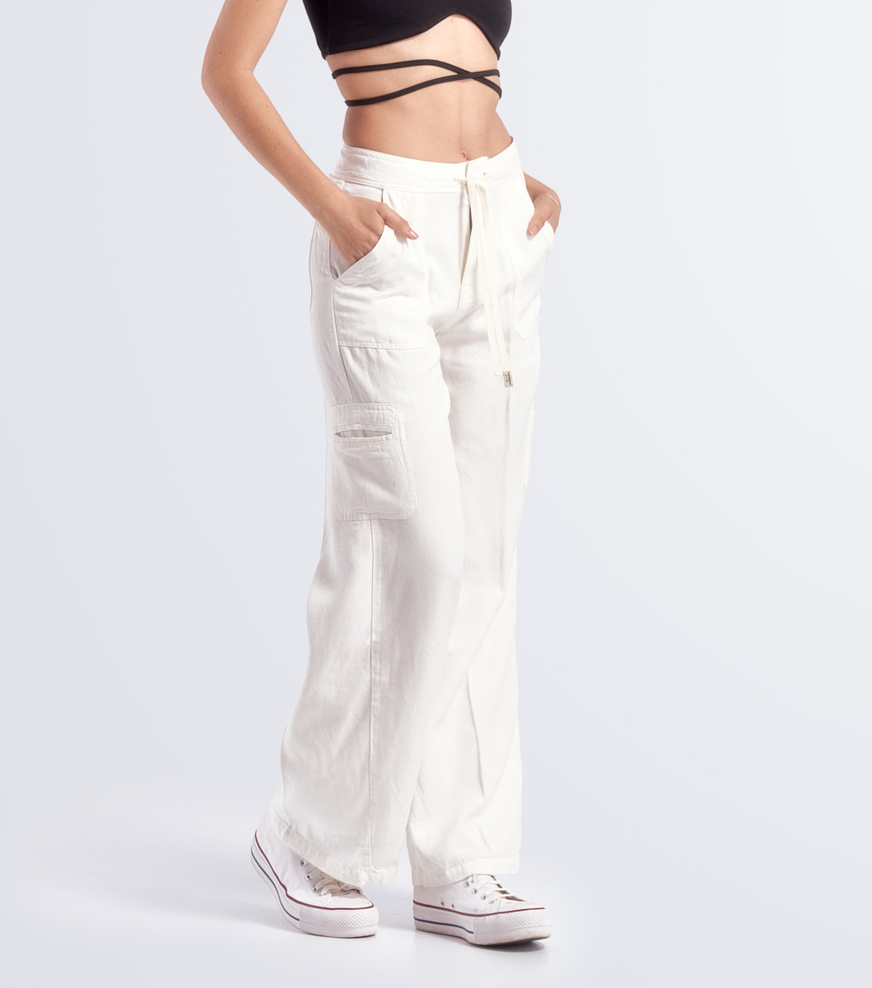 Pantalon Para Mujer Bota Ancha Con Bolsillos Unser 826806 BL