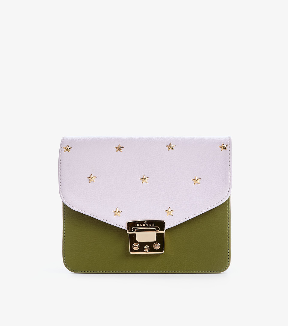 Vale Bolso Con Estilo Crossbody Lila Verde Oscuro CloverVO